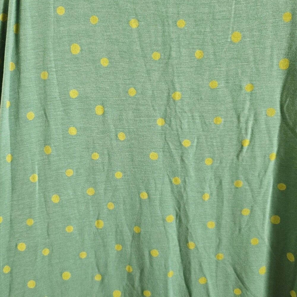Gudrun Sjoden Lyocel Green Polka Dot Pytte Sleeveless Stretch Summer Dress Sz M - Picture 2 of 9